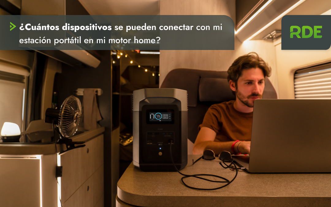 ¿Cuántos dispositivos se pueden conectar con mi estación portátil en mi motor home?